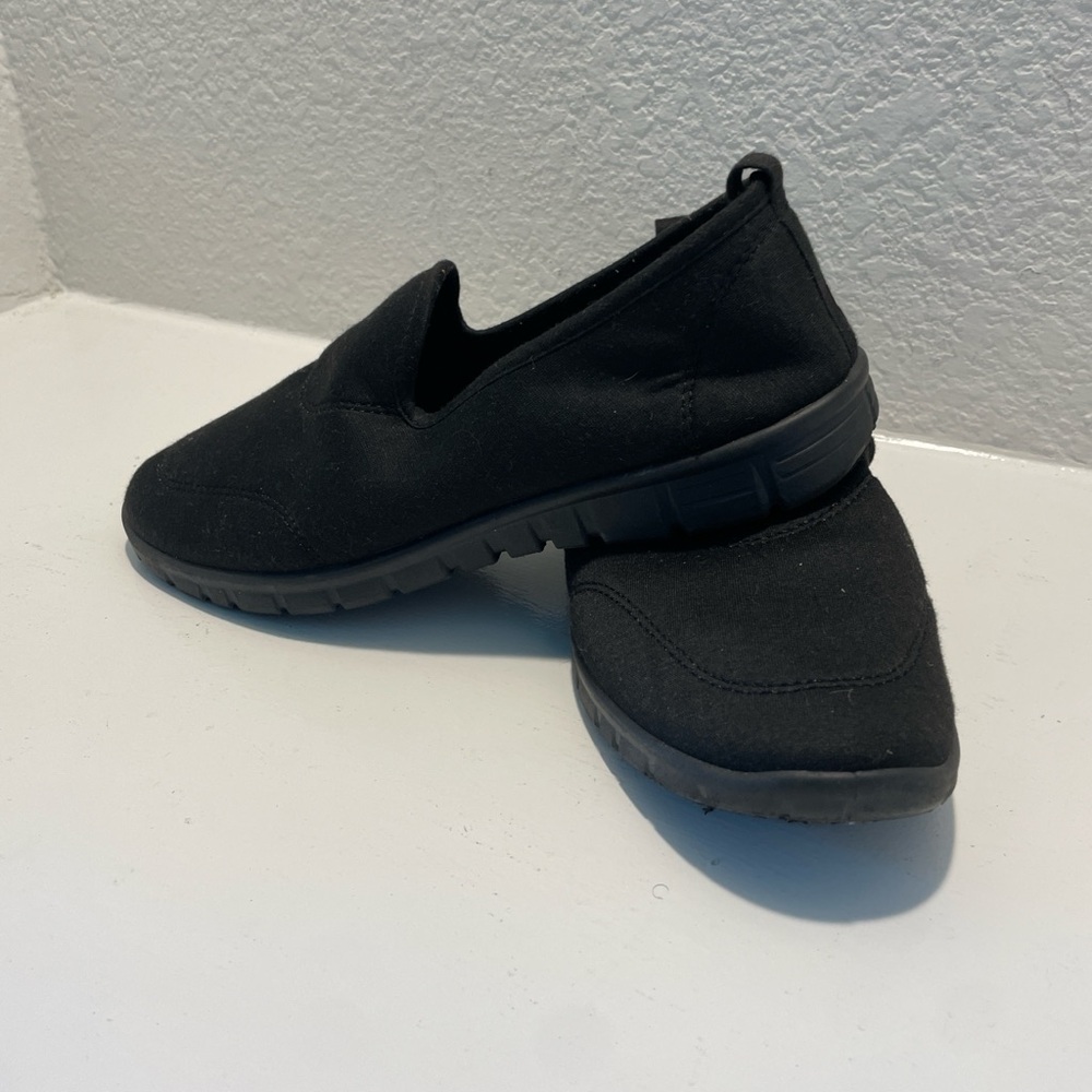 Black Slip-On Comfort Flats for Women